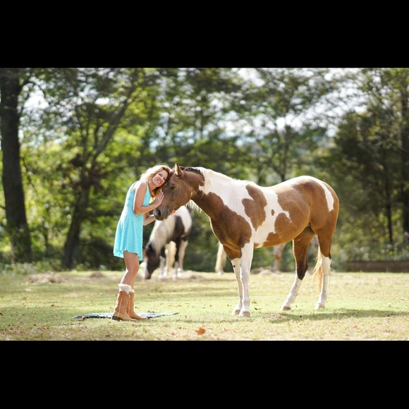 Turquoise lace dress - Picture 8 of 8
